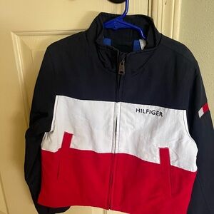 Tommy Hilfiger Light  Jacket in Black, White, and Red boy 5T new without tag